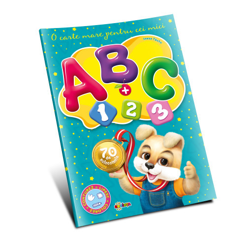 Marea carte. ABC + 1,2,3 O carte mare pentru cei mici (70 autocolante)
