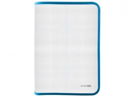 Mapa cu fermoar Economix B5 (plastic/albastru/roz/albastru deschis)