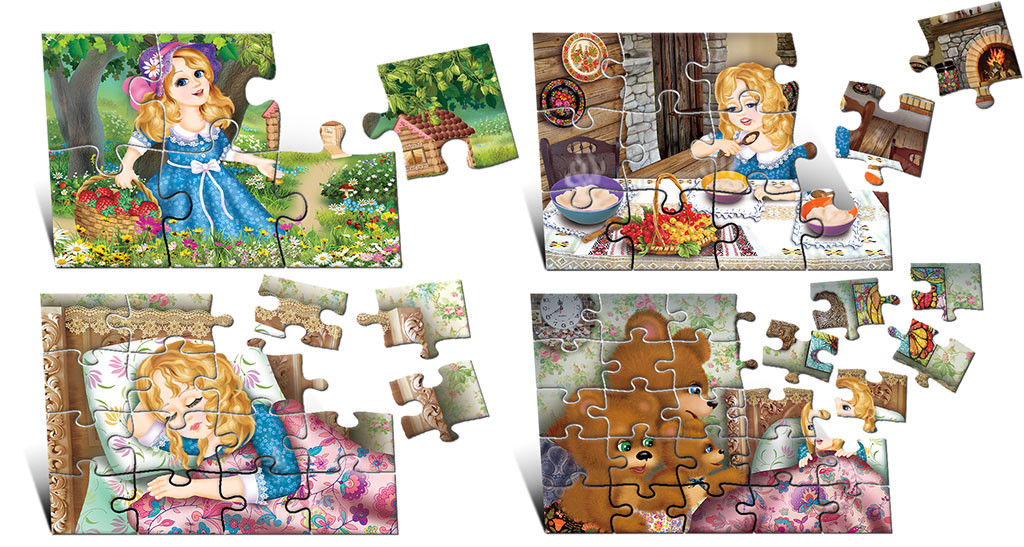Puzzle Bucle aurii (4 imagini în cutie)