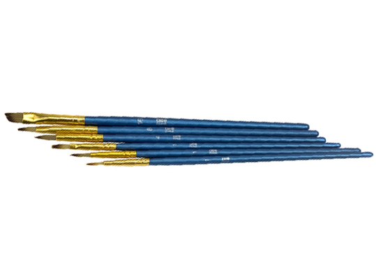 Pensule set 6 buc miner lemn (3 plate+3 rotunde)