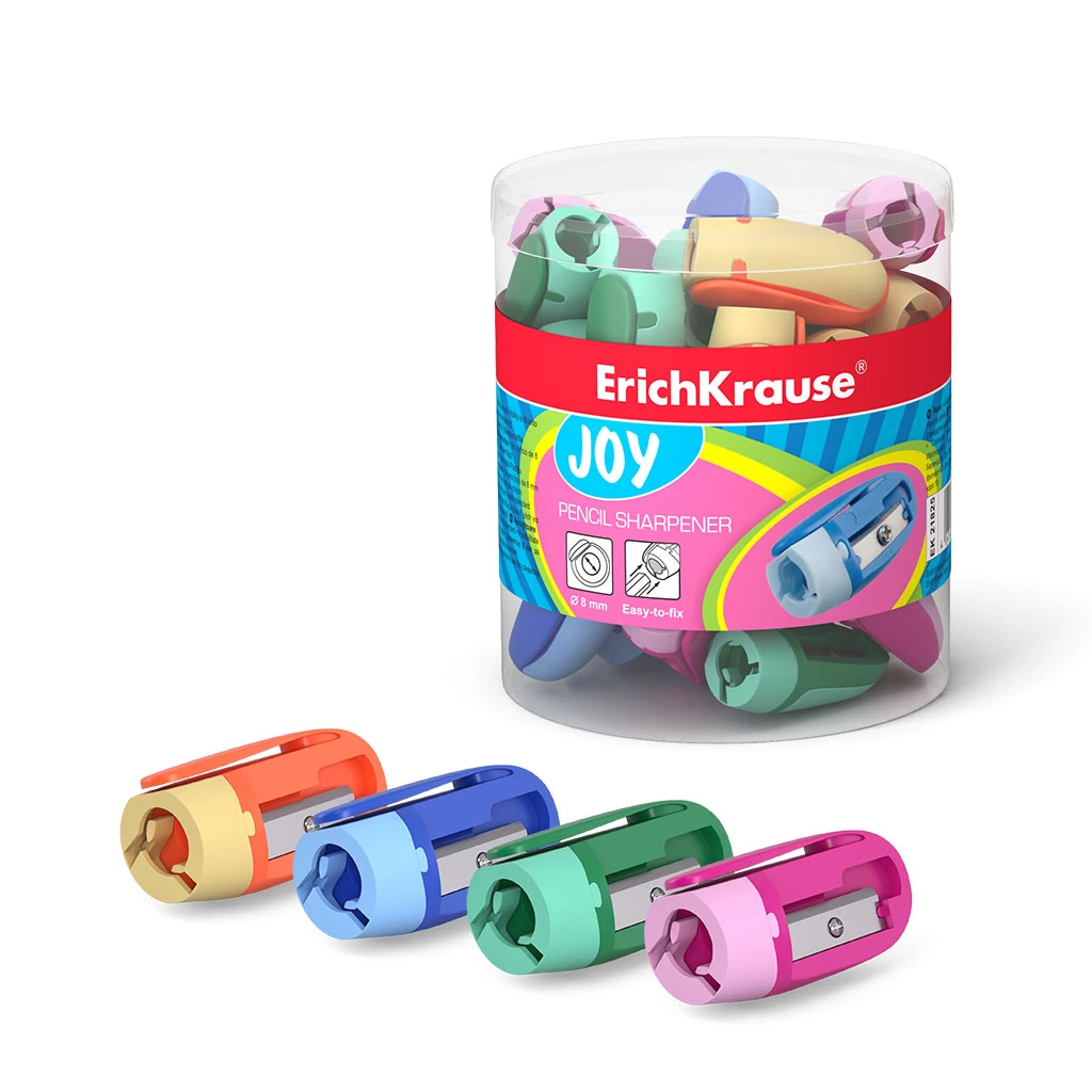 Ascuțitoare plastic ErichKrause JOY®, assorted