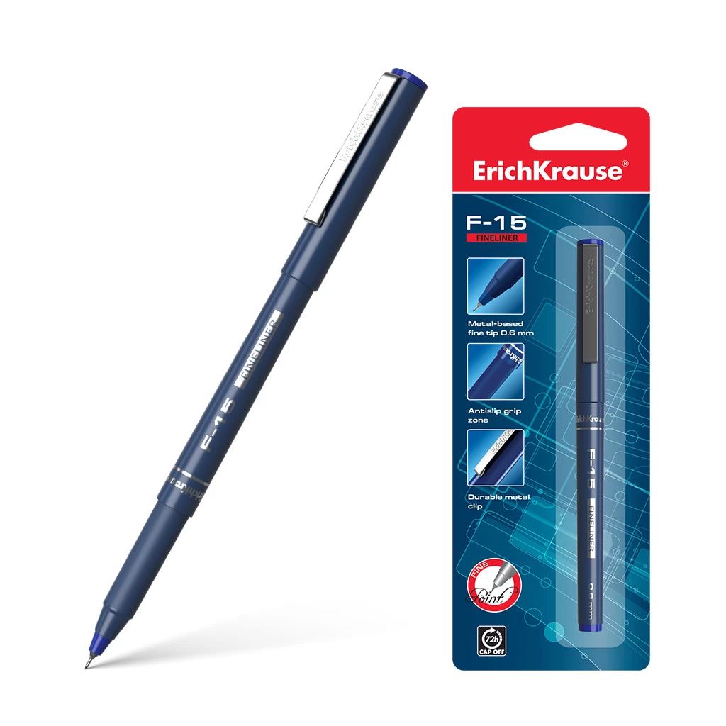 Pix Fineliner ErichKrause®  F-15, ink color: albastru