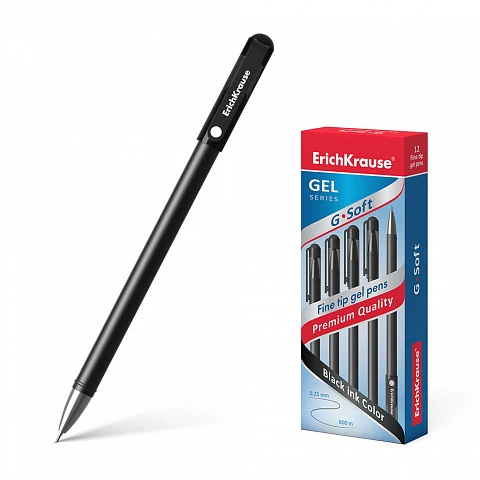 Pix gel ErichKrause® G-Soft, ink color: negru