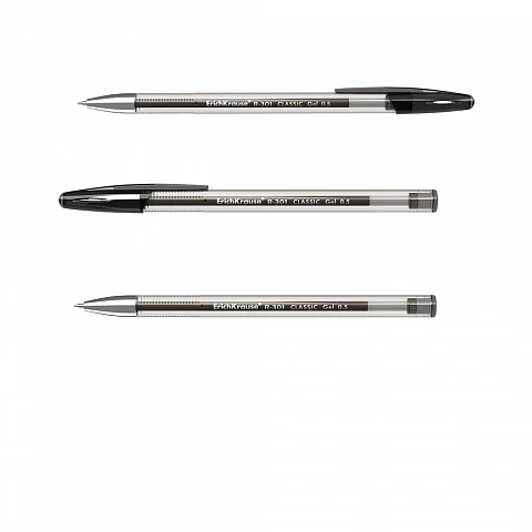 Pix gel ErichKrause® R-301 Classic  Gel Stick 0.5, ink color: negru