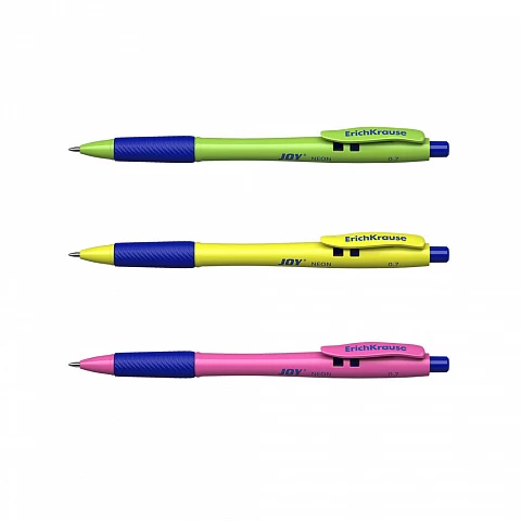 Pix retractabil ErichKrause®  JOY® Neon, Ultra Glide Technology, albastru
