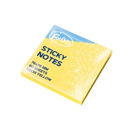 Foi pentru notite 76x76mm 80foi. (neon galben)