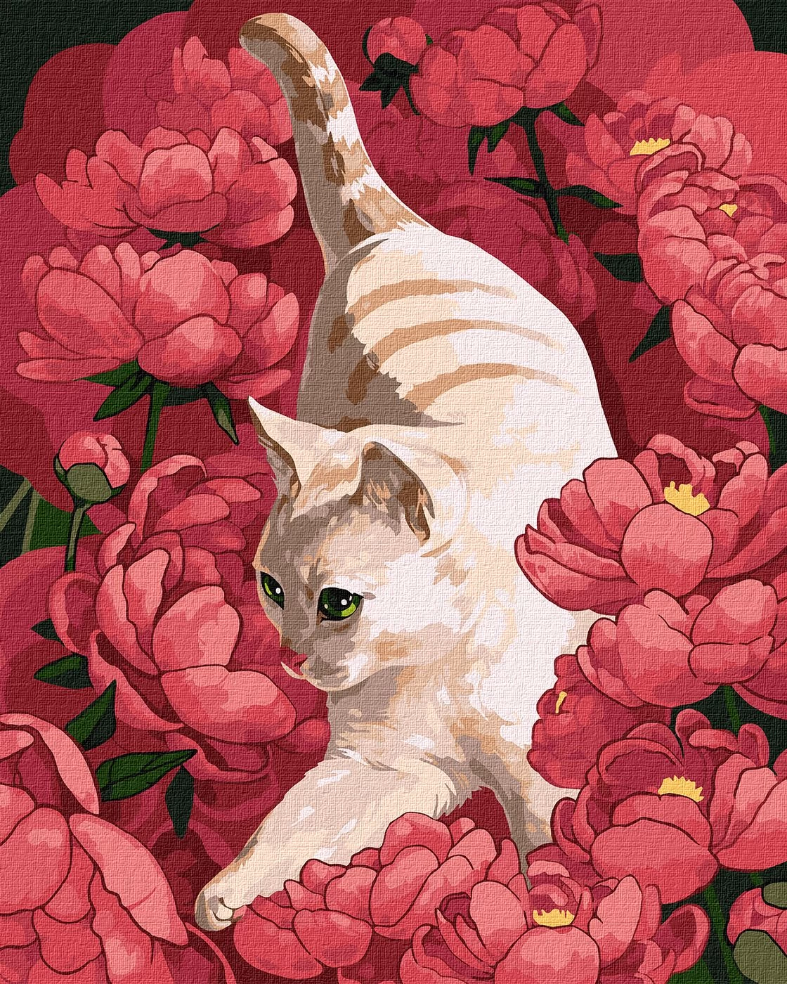 Tablou pe numere "Pisca in flori" 40x50 cm KHO4347
