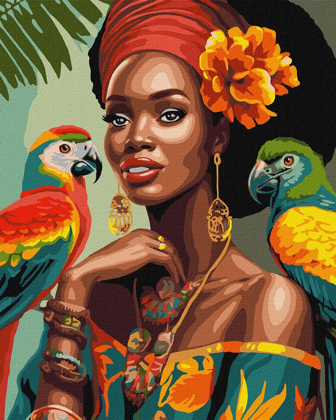 Tablou pe numere "Modele africane" 40x50 cm KHO8330