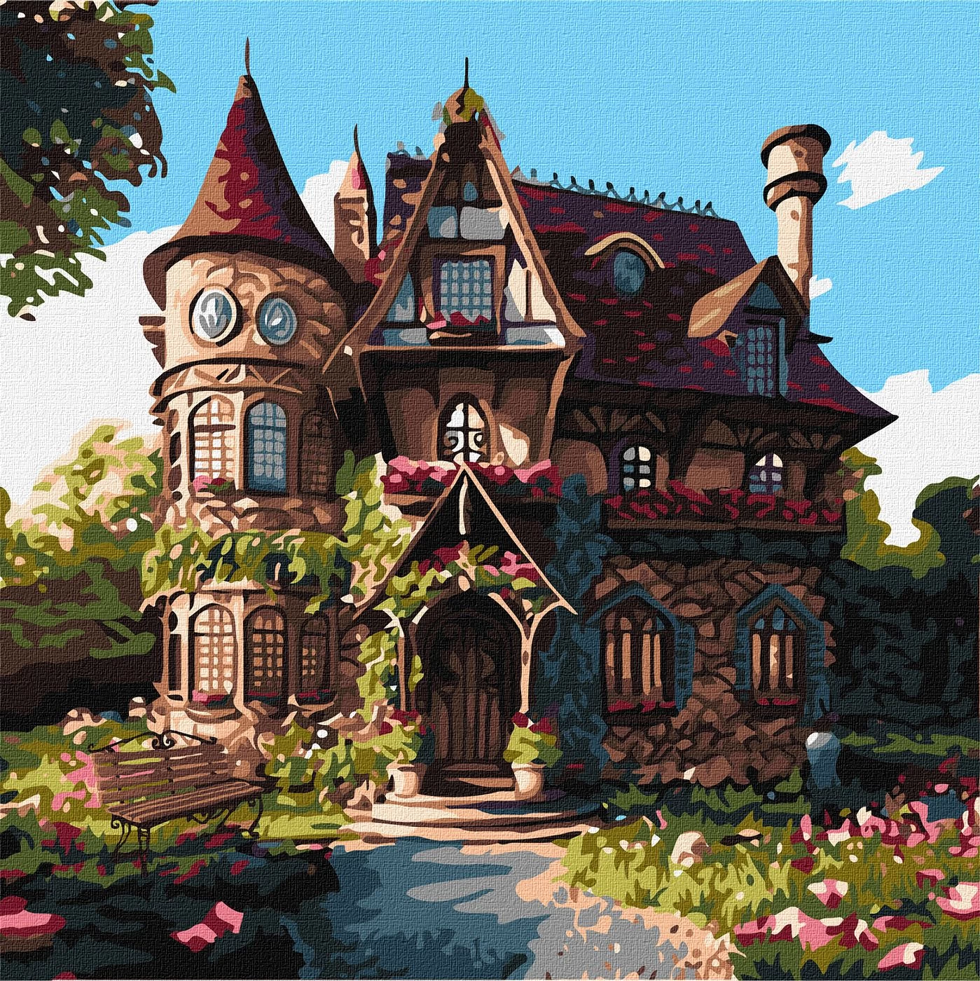 Tablou pe numere "Palatul linistit" 40x40cm KHO6330