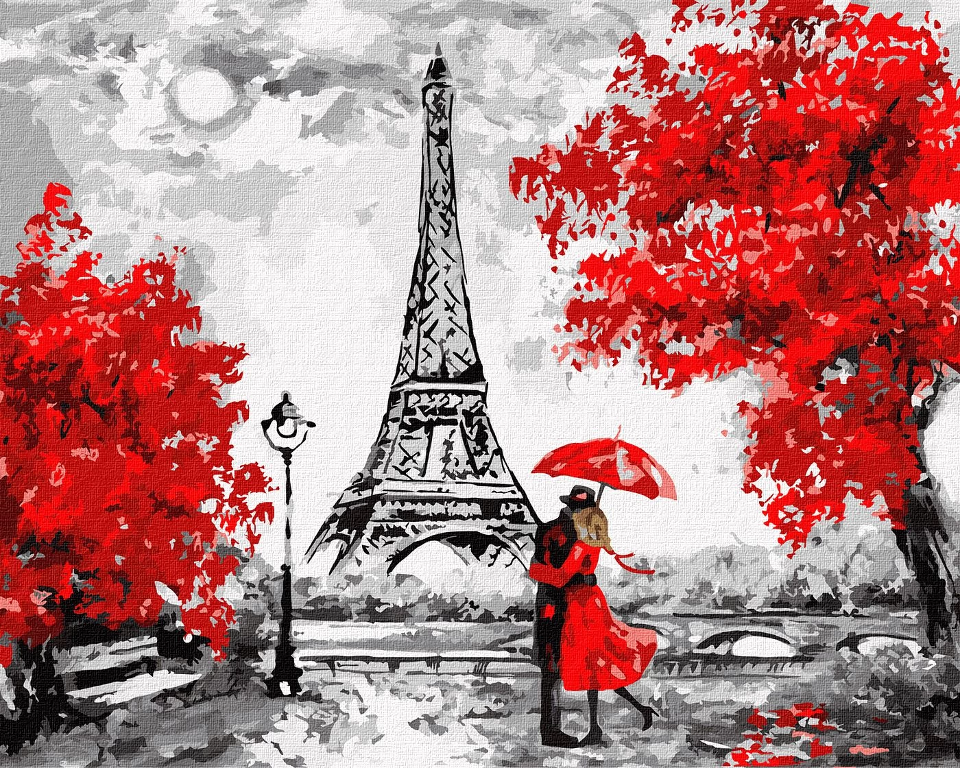 Tablou pe numere "Paris pluvios" 40x50 cm KHO4819