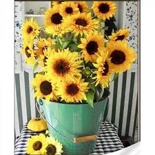 Mozaica cu Diamante 30x40 cm "Buchet de Floarea-Soarelui"