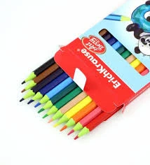 Creioane colorate hexagonale din plastic ArtBerry® 12 culori