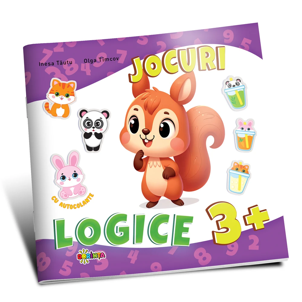 Jocuri logice, cu autocolante (3+)