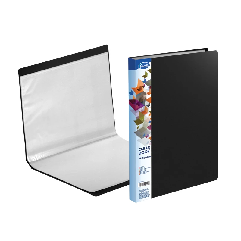 Mapa plastic A4 30 file negru