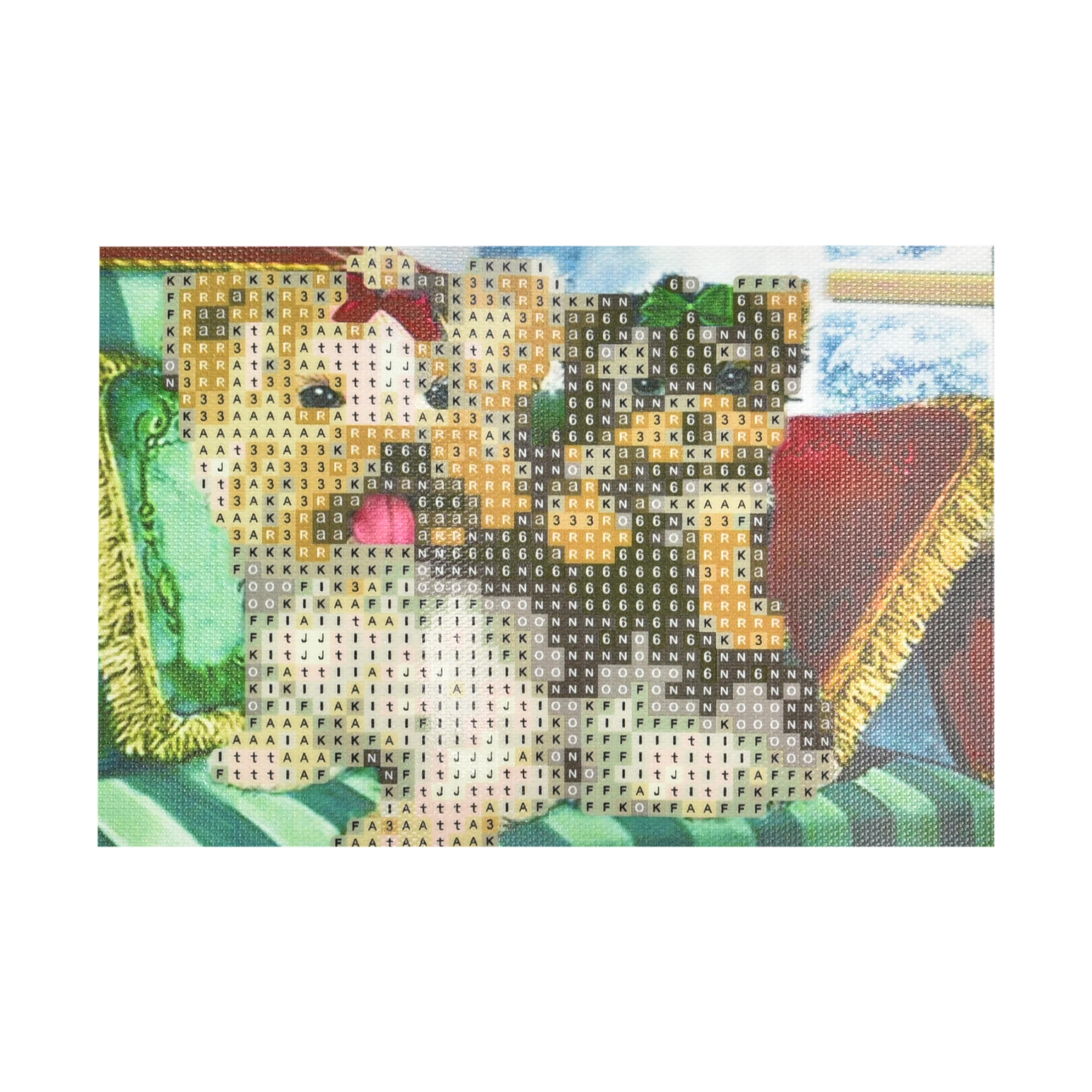 Mozaica cu Diamante 10x15 cm "Yorki draguți"