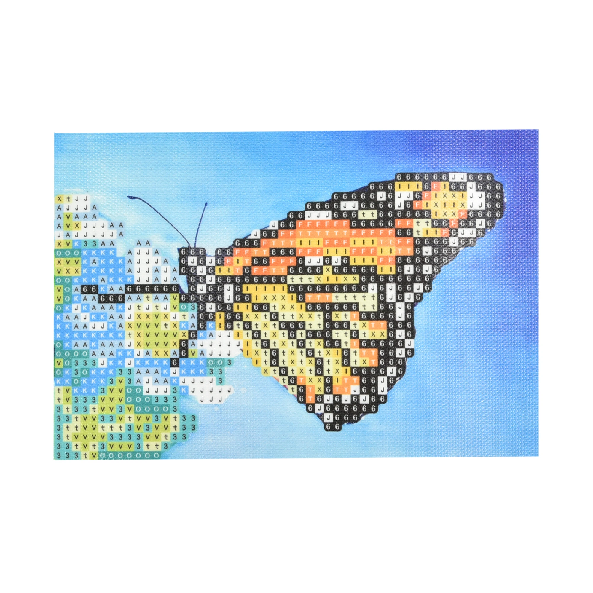 Mozaica cu Diamante 10x15 cm "Fluture pe floare"
