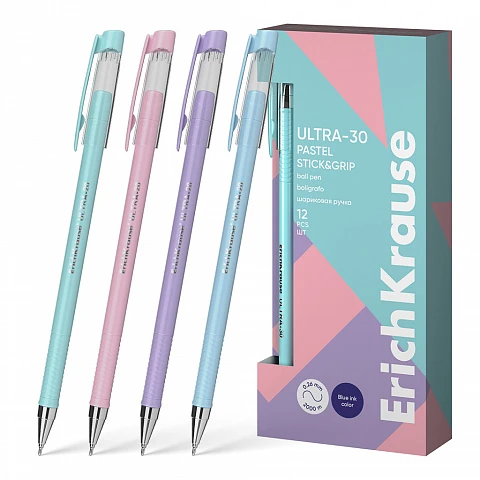 Pix pe ulei ErichKrause ULTRA-30 Stick&Grip Pastel 0.7, albastru