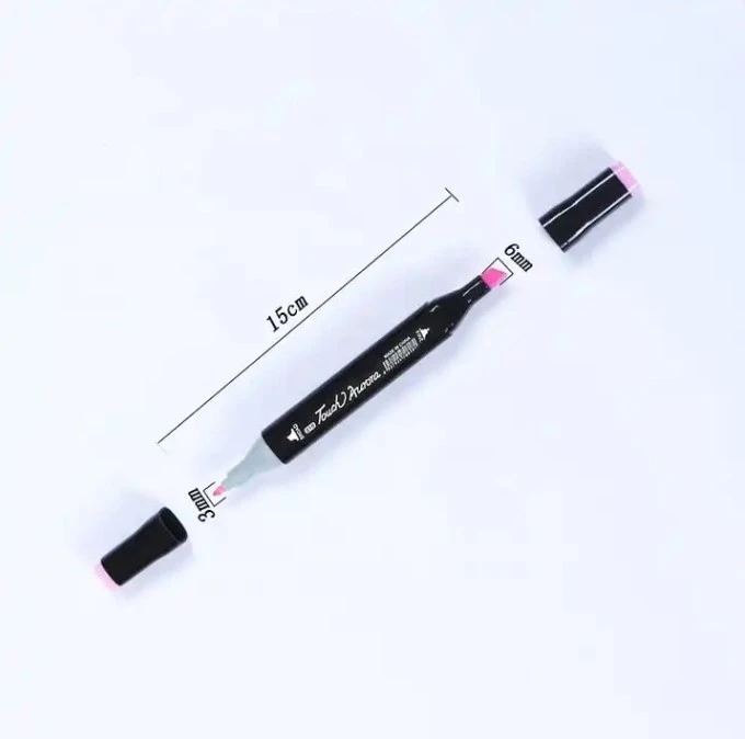 Marker varf dublu set 80 cul. textil