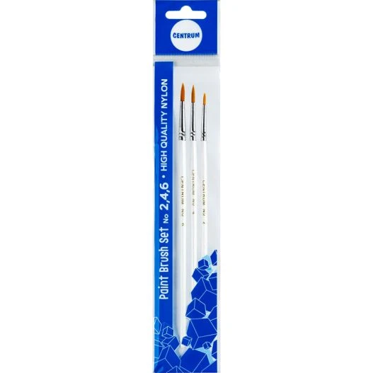Pensula set 3 buc Nr 8,10,12 (rotunde, ponei)