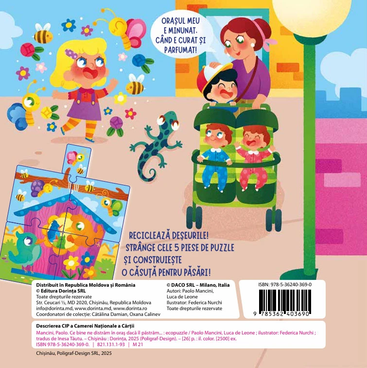 Ce bine ne distrăm în oraş dacă îl păstrăm... Carte cu ecopuzzle