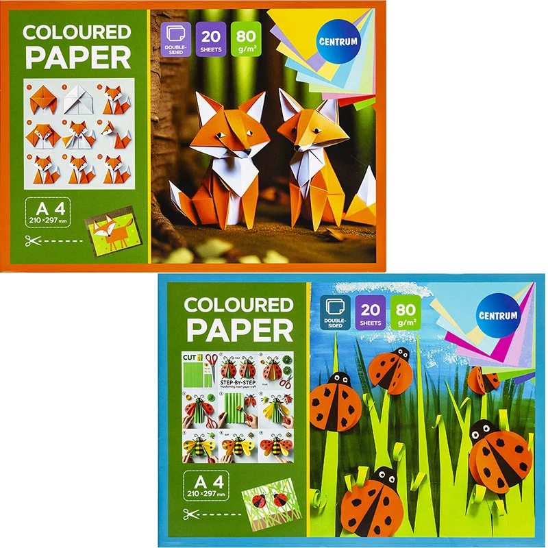 Hartie color dubla ofset A4,20foi,10cul.in mapa / Centrum