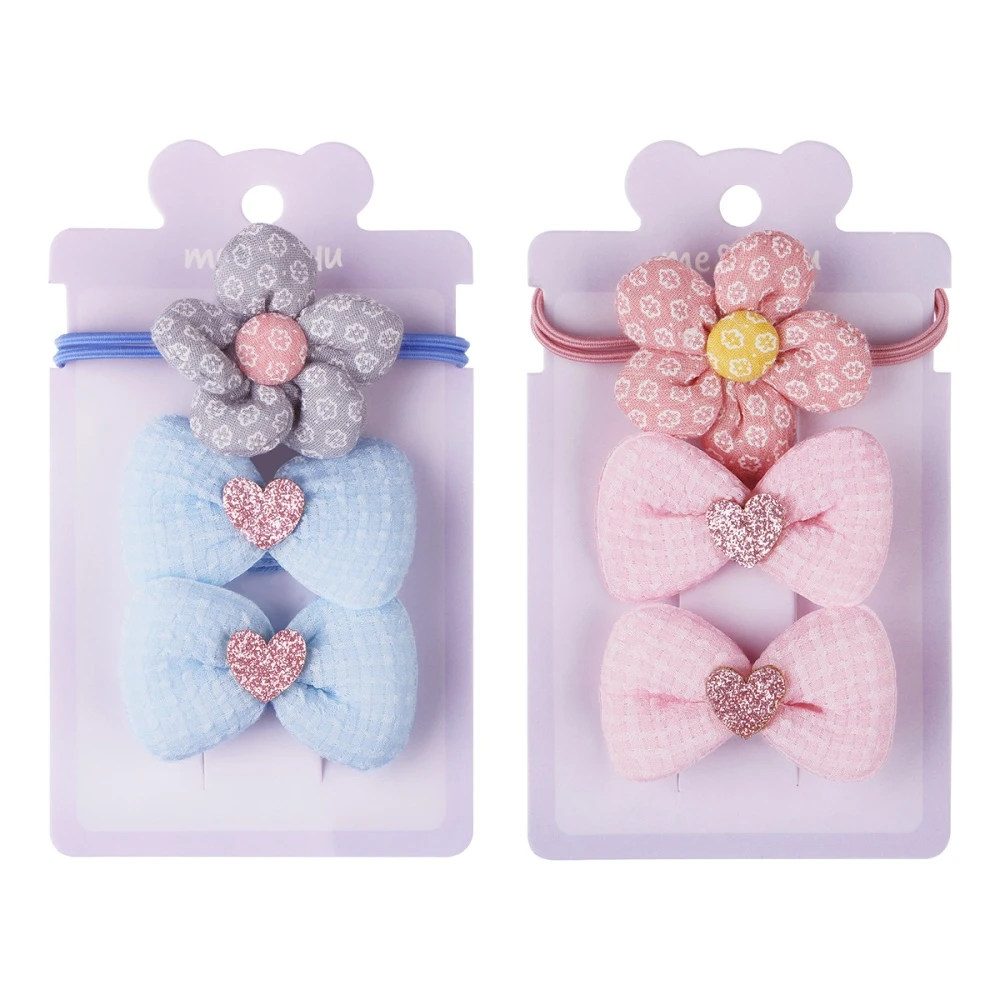 Set de accesorii pentru par , elastic 1 buc.+agrafe 2 buc.