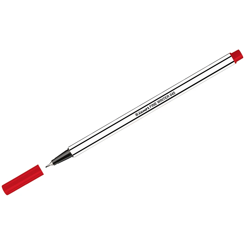 Fineliner rosu 0,8mm (12) "Fine Writer 045" Luxor