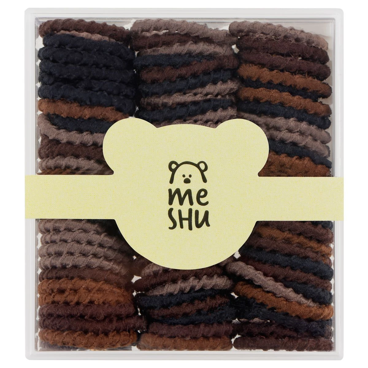 Elastice pentru par,set 90 buc. cul.inchise, MESHU