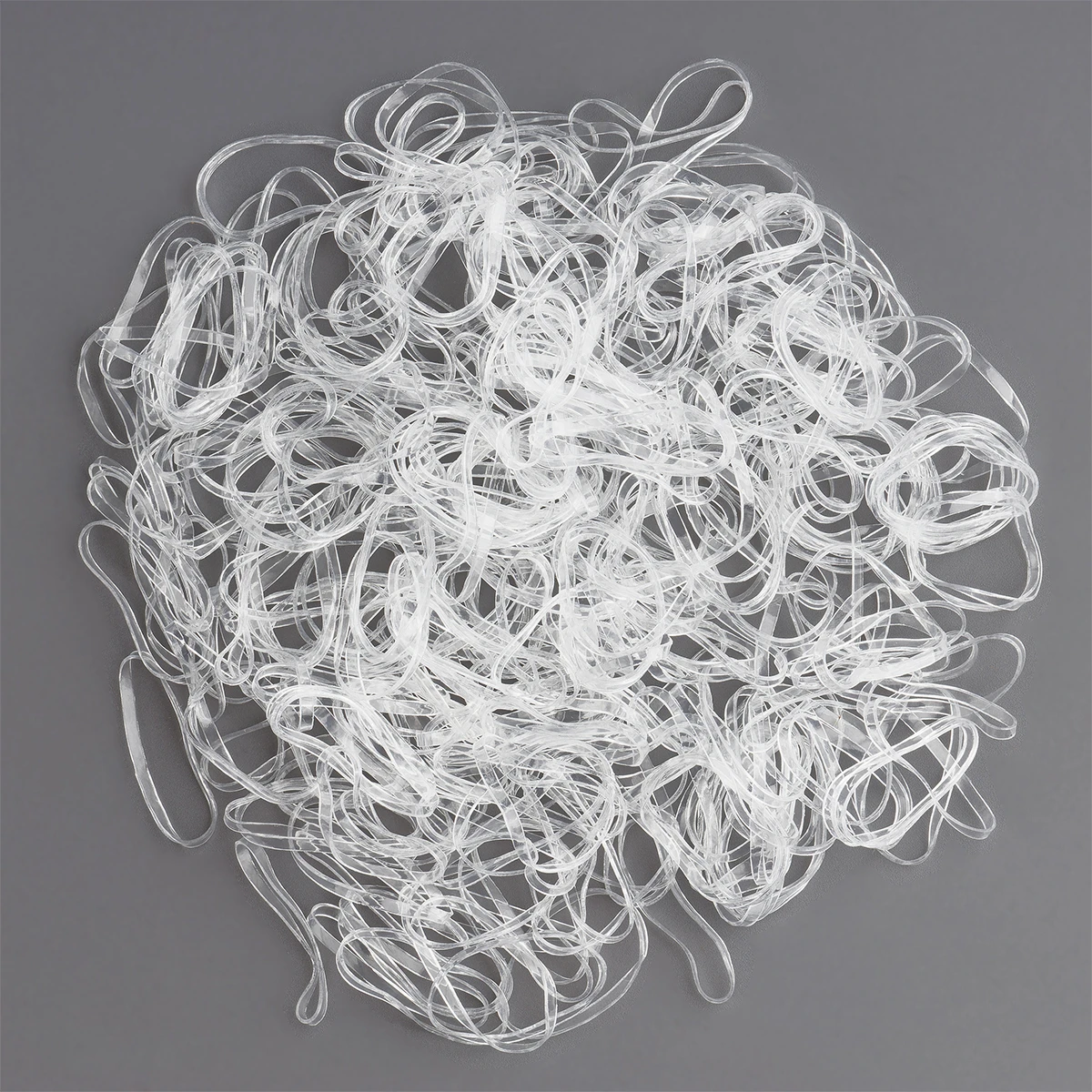 Elastice pentru par,set 300 buc. transparente, MESHU