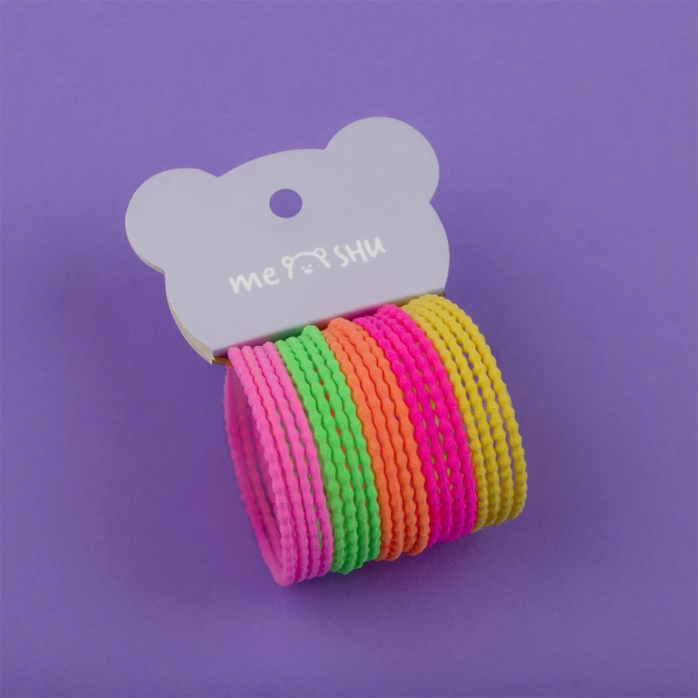 Elastice pentru par,set 20 buc. neon, MESHU