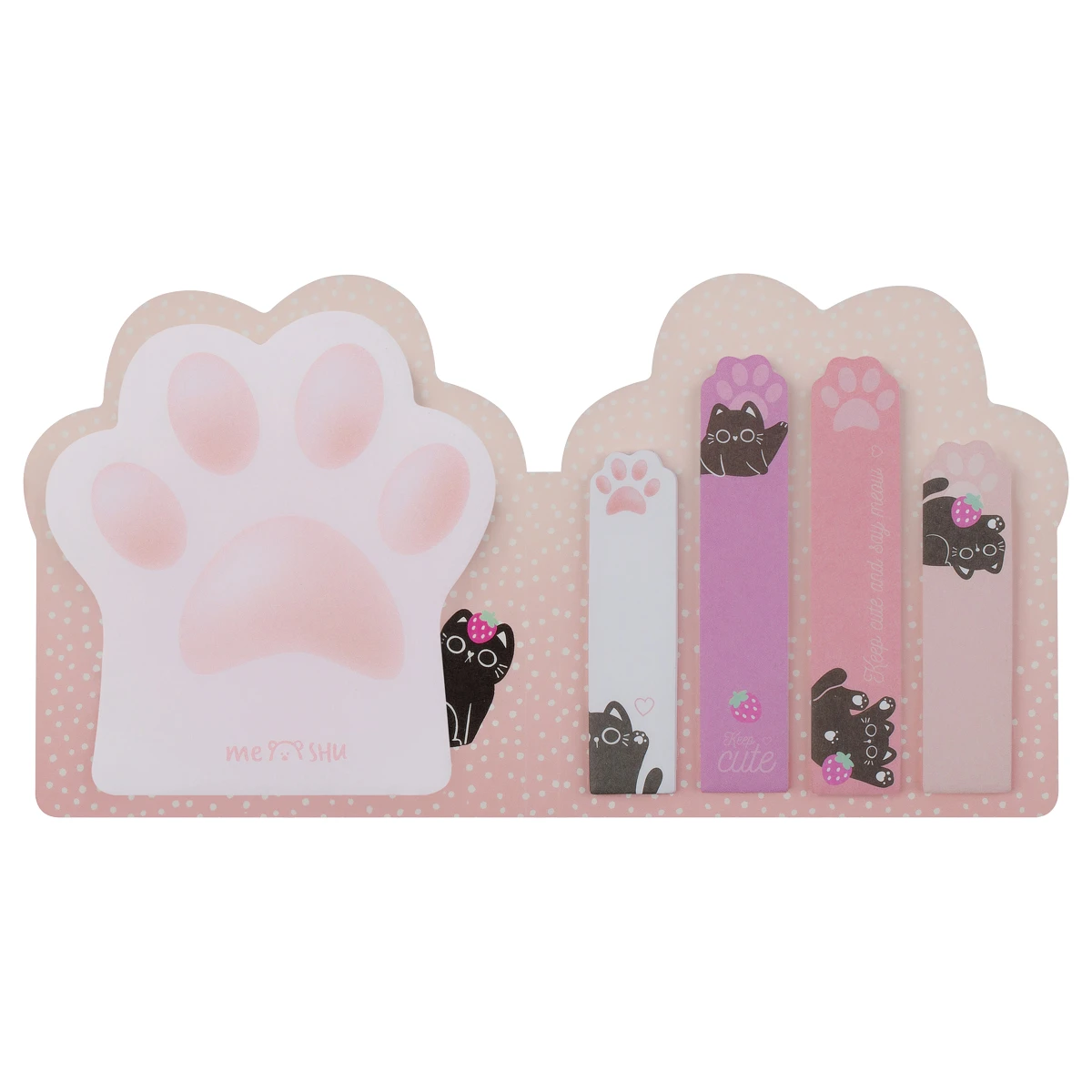 Set de semne de carte si blocuri autoadezive "Keep Cute", MESHU