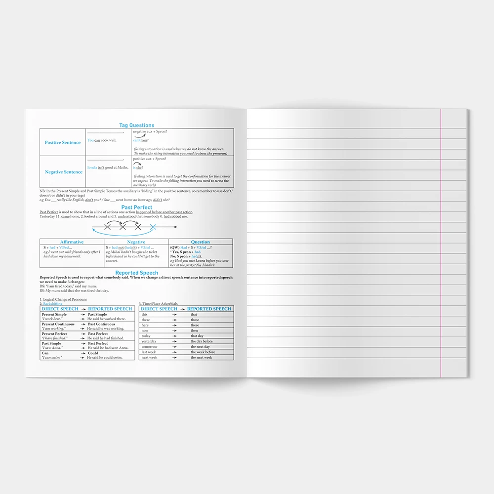 Caiet 48 foi linii mari. English Notebook. Level A2.3