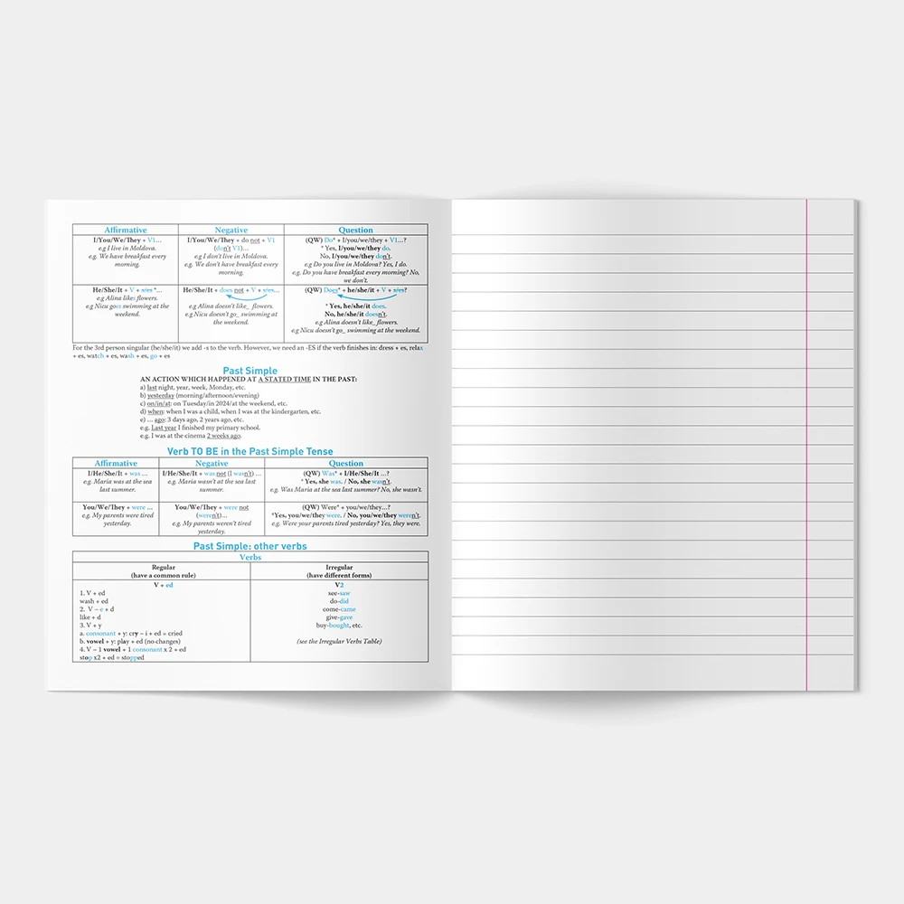 Caiet 48 foi linii mari. English Notebook. Level A2.1