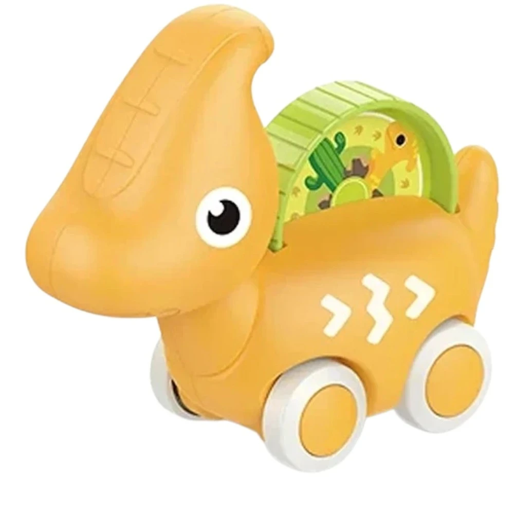 Jucarie dinozaur pe roti cu inertie HE8007 (18578)
