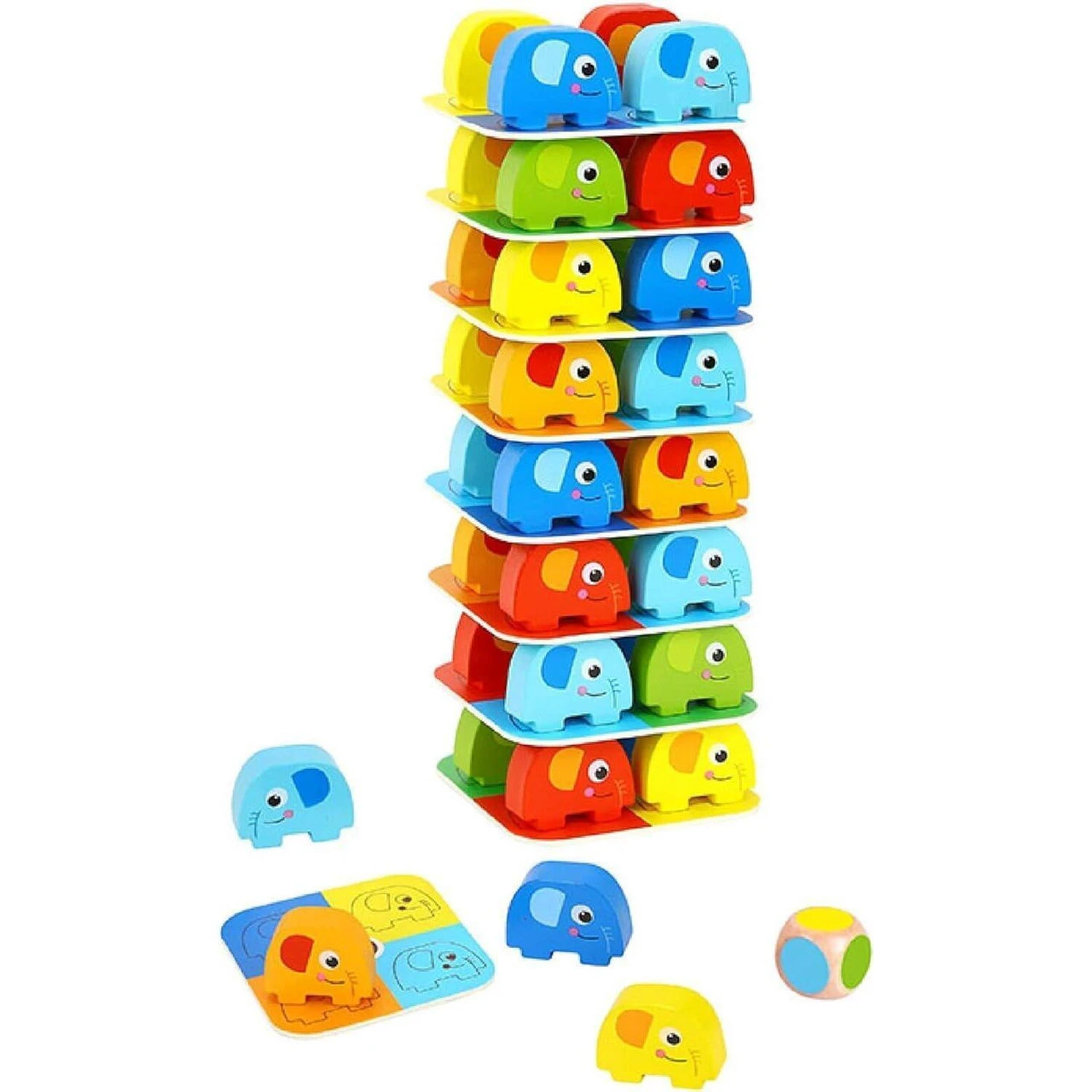Jucarie Jenga cu elefanti  (70123)