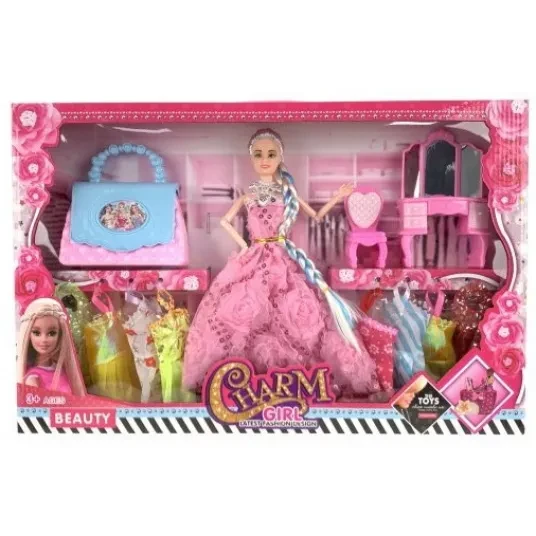 Jucarie papusa in set cu accesorii 2 fel