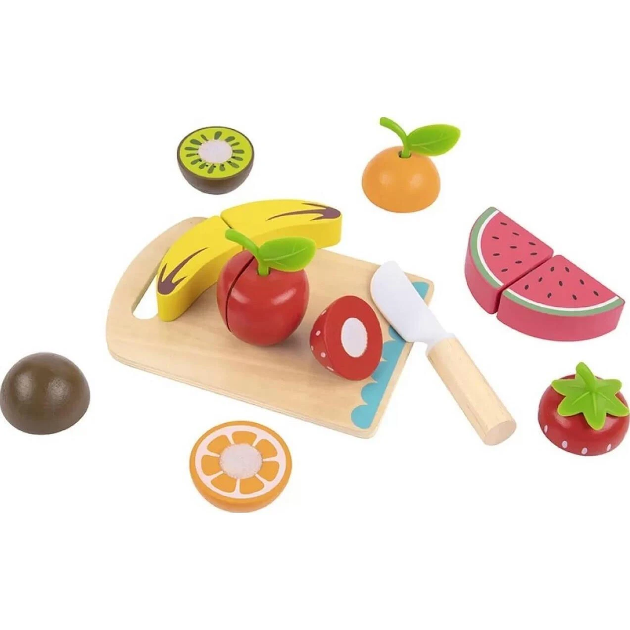 Jucarie fructe de taiat din lemn TK111 (73834)
