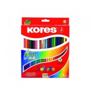 Creioane color Kores (24 culori) + ascuțitoare