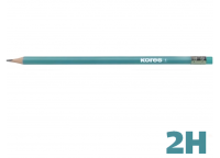 Creion simplu Kores HB (Triunghiulare/cu radiera culori metalice) K92810