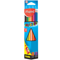 Creioane colorate Maped star,12 cul+ascutitoare
