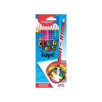 Creioane colorate MAPED Black Erasable, 12 culori
