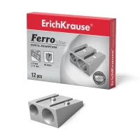 Ascutitoare metal ErichKrause Ferro, double hole, silver