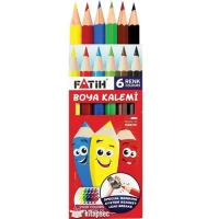 Creioane colorate scurte 6 culori