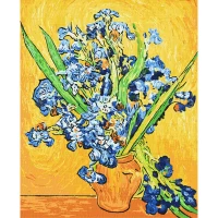 Tablou pe numere "Buchete: Irisi in vaza, van Gogh" 40x50cm KHO2013