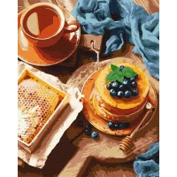 Tablou pe numere "Clatite cu miere pentru ceai" 40x50 cm KHO5641