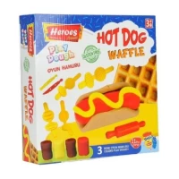 Pasta de modelat set 4 cul+15 forme Hot Dog Heroes ERN-584