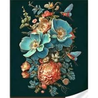 Mozaica cu Diamante 30x40 cm "Buchet Fantastic de Flori"