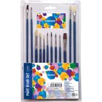 Pensule set 12 buc.(rotunde + plate /ponei)