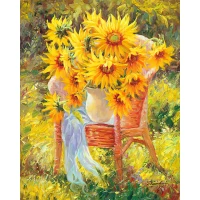 Mozaica cu Diamante 30x40 cm "Natură moartă cu floarea soarelui"