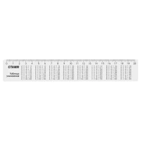 Rigla plastic 20cm "Tabla Inmultirii", transparenta (20)
